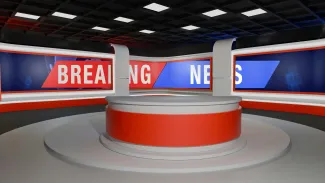 Breaking news studio set ready to broadcast. by mustafa alabri courtesy of Unsplash.